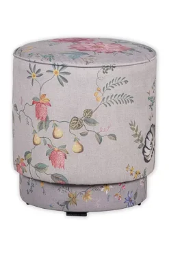 Hot Pip Studio Hocker Medium Fleur Grandeur Khaki