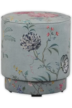 Outlet Pip Studio Hocker Medium Fleur Grandeur Grun