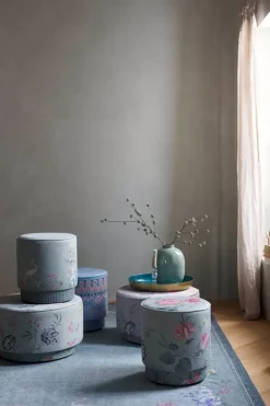 Outlet Pip Studio Hocker Medium Fleur Grandeur Grun