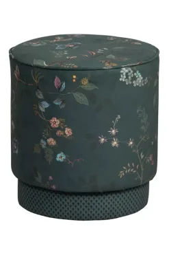 Hot Pip Studio Hocker Medium Kawai Flower Grun