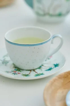 Pip Studio Jolie Cappuccino Tasse & Untertasse Dots Gold