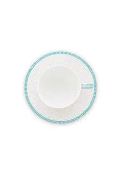 Online Pip Studio Jolie Espresso Tasse & Untertasse Dots Gold Weis