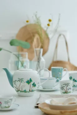 Discount Pip Studio Jolie Set/2 Espresso Tasse & Untertasse Dots Gold Weis