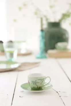 Discount Pip Studio Jolie Set/2 Espresso Tasse & Undertasse Grun