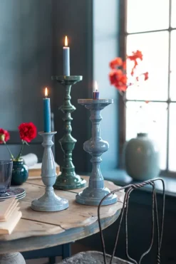 Hot Pip Studio Kerzenstander Blau 34 Cm