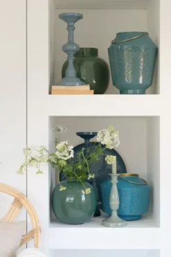 Hot Pip Studio Kerzenstander Blau 34 Cm