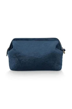 New Pip Studio Kosmetiktasche Extra Gross Samt Quiltey Days Blau