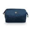 Outlet Pip Studio Kosmetiktasche Gross Samt Quiltey Days Blau