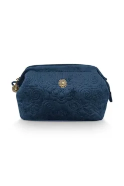 Clearance Pip Studio Kosmetiktasche Klein Samt Quiltey Days Blau