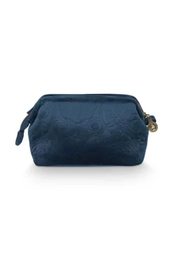 Clearance Pip Studio Kosmetiktasche Klein Samt Quiltey Days Blau