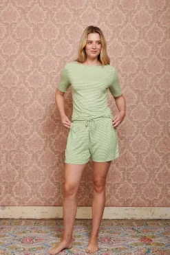 New Pip Studio Kurze Hose Little Sumo Stripe Hell Grun