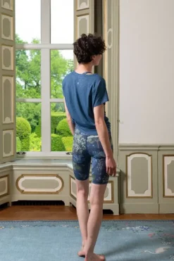 Pip Studio Kurze Sporthose Japanese Garden Blau