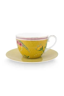 Pip Studio La Majorelle Cappuccino Tasse & Untertasse Gelb