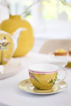Pip Studio La Majorelle Cappuccino Tasse & Untertasse Gelb