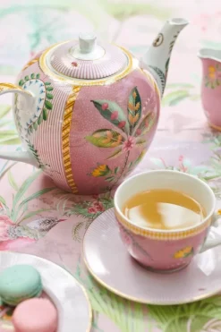 Hot Pip Studio La Majorelle Set/2 Cappuccino Tassen & Undertassen Rosa