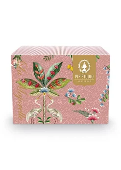 Hot Pip Studio La Majorelle Set/2 Cappuccino Tassen & Undertassen Rosa