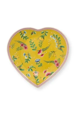 Outlet Pip Studio La Majorelle Set/2 Herz Form Teller Gelb