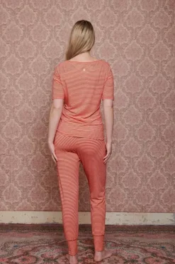 New Pip Studio Lange Hose Little Sumo Stripe Koralle Rot