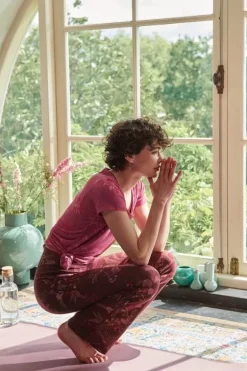 Discount Pip Studio Lange Sport Schlaghose Isola Dunkel Rot