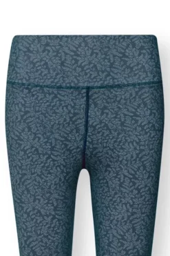 Clearance Pip Studio Lange Sporthose Leafy Dots Blau