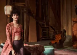 Sale Pip Studio Lange Sporthose Leafy Dots Terra Rot