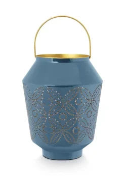 New Pip Studio Laterne Emailliert 29 Cm Blau