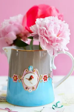 Pip Studio Love Birds Kanne Klein Blau/Khaki Mehrfarbig