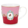 Hot Pip Studio Love Birds Tasse Gross Rot/Rosa