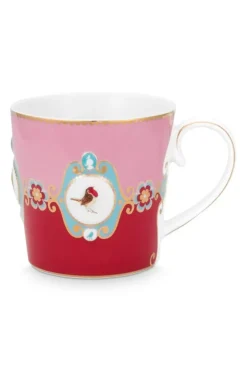 Hot Pip Studio Love Birds Tasse Gross Rot/Rosa