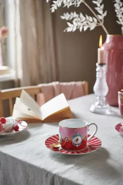 Hot Pip Studio Love Birds Tasse Gross Rot/Rosa