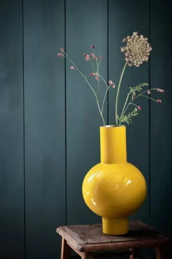 Best Pip Studio Metall Vase 40Cm Gelb