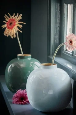 Clearance Pip Studio Metall Vase Dunkel 23 Cm Grun