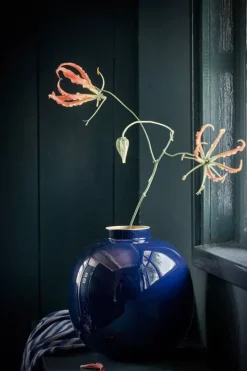 Best Pip Studio Metall Vase Dunkel 23 Cm Blau