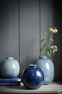 Best Pip Studio Metall Vase Dunkel 23 Cm Blau