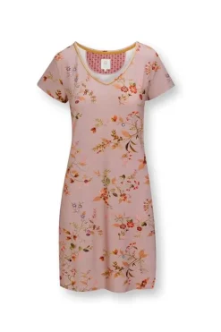 Online Pip Studio Nachthemd Kurze Armeln Kawai Flower Hell Rosa