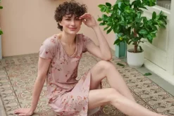 Online Pip Studio Nachthemd Kurze Armeln Kawai Flower Hell Rosa