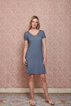 Discount Pip Studio Nachthemd Kurze Armeln Tegola Blau