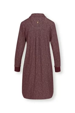 Clearance Pip Studio Nachthemd Lange Armel Leafy Dots Terra Rot