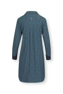 Hot Pip Studio Nachthemd Lange Armel Leafy Dots Blau
