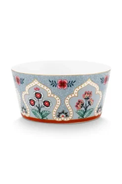 Hot Pip Studio Oriental Flower Festival Set/4 Schalen 12Cm Blau