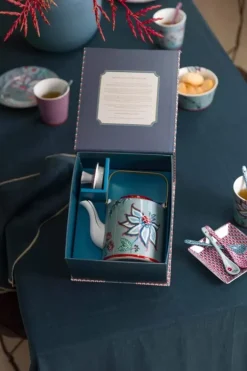 Outlet Pip Studio Oriental Flower Festival Teekanne Medium Blau