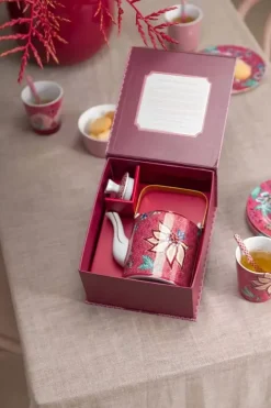 Discount Pip Studio Oriental Flower Festival Teekanne Dunkel Medium Rosa