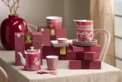 Hot Pip Studio Oriental Flower Festival Set/4 Schalen Dunkel 12Cm Rosa