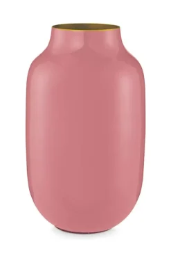 New Pip Studio Ovale Metall Vase Old 30 Cm Rosa