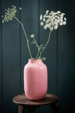 New Pip Studio Ovale Metall Vase Old 30 Cm Rosa