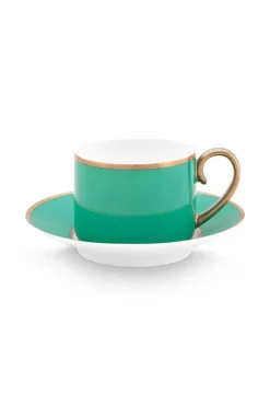New Pip Studio Pip Chique Espresso Tasse & Untertasse Grun