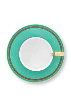 Sale Pip Studio Pip Chique Stripes Cappuccino Tasse & Untertasse Rosa/Grun