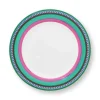Best Pip Studio Pip Chique Stripes Frühstücksteller Rosa/Grun 23Cm