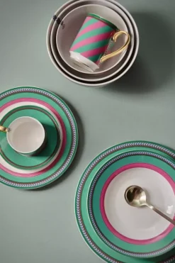 Best Pip Studio Pip Chique Stripes Frühstücksteller Rosa/Grun 23Cm