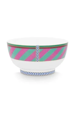 Best Pip Studio Pip Chique Stripes Schale Rosa/Grun 18Cm